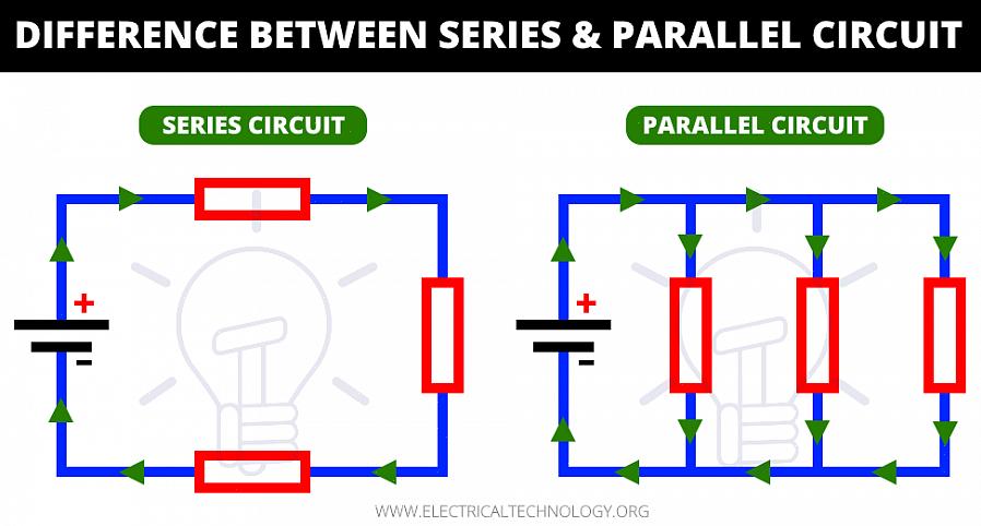 Beide soorten circuits voeden meerdere apparaten door het gebruik van een elektrische stroom die door draden