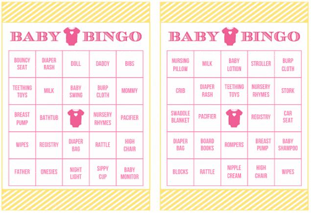 Afdrukbare bingokaarten voor babyshower kunnen in blauw