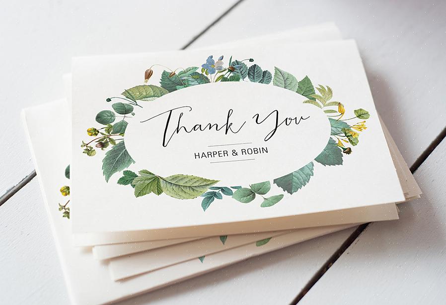 Bruidegommen weten dat ze bedankkaarten naar mensen moeten sturen voor huwelijksgeschenken