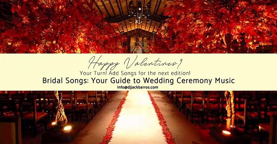 Deze gids met liedjes voor huwelijksceremonies bevat zowel klassieke als hedendaagse muziek