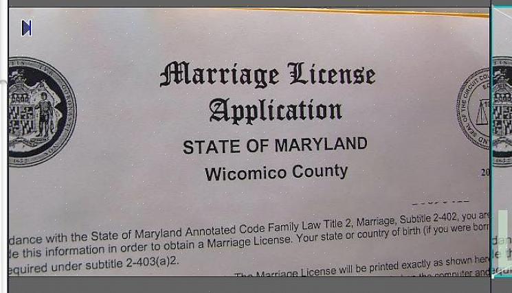 Laat de huwelijkslicentiewetten van Maryland geen deuk in uw huwelijksplannen drukken