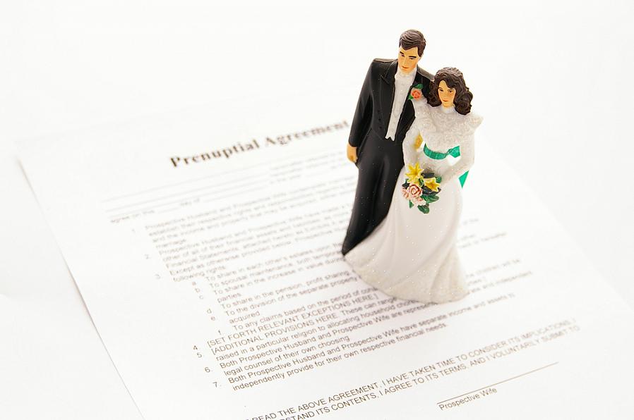 Voordelen Een huwelijkse voorwaarden geven niet aan dat een paar anticipeert op een scheiding