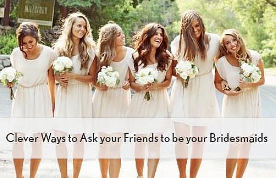 Als je op zoek bent naar creatieve manieren om je vriend of vriendin te vragen om je bruidsmeisje te worden