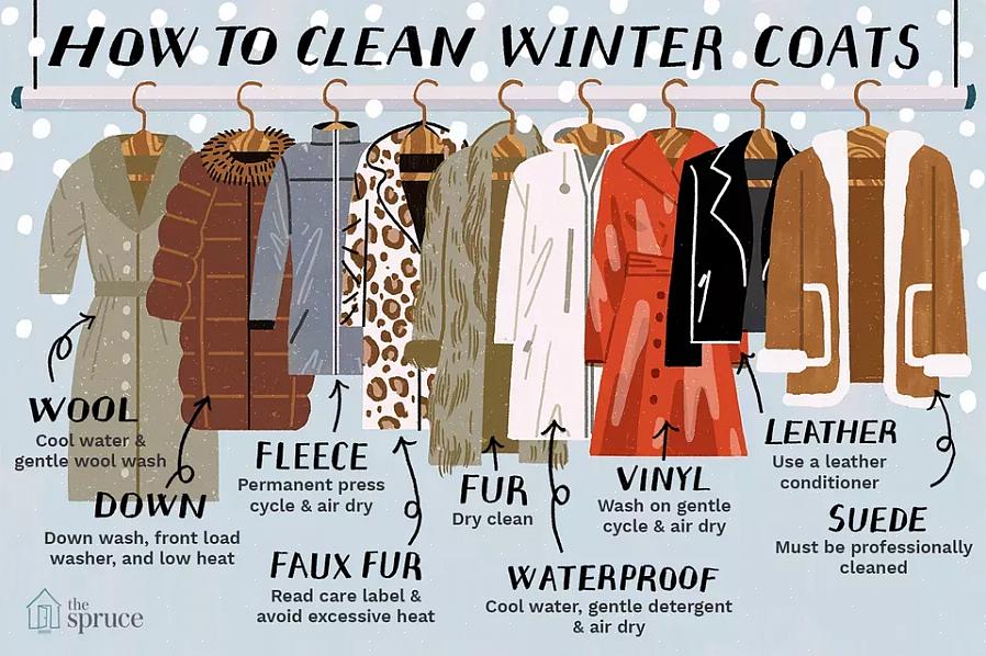 Hoe 9 soorten winterjassen te reinigen