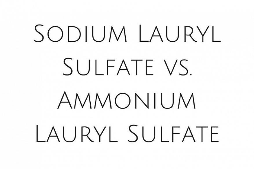 Natriumlaurethsulfaat moet niet worden verward met natriumlaurylsulfaat