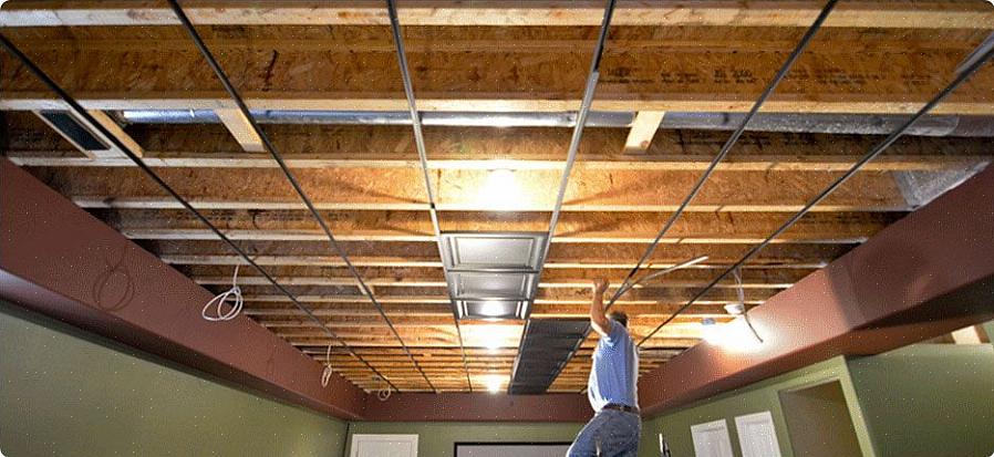 De tegels van een direct-mount plafond worden niet rechtstreeks op het plafond gemonteerd