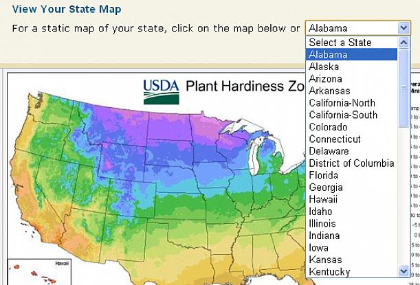 Arizona USDA winterhardheidszonekaart