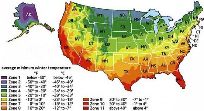 Ohio USDA winterharde zones