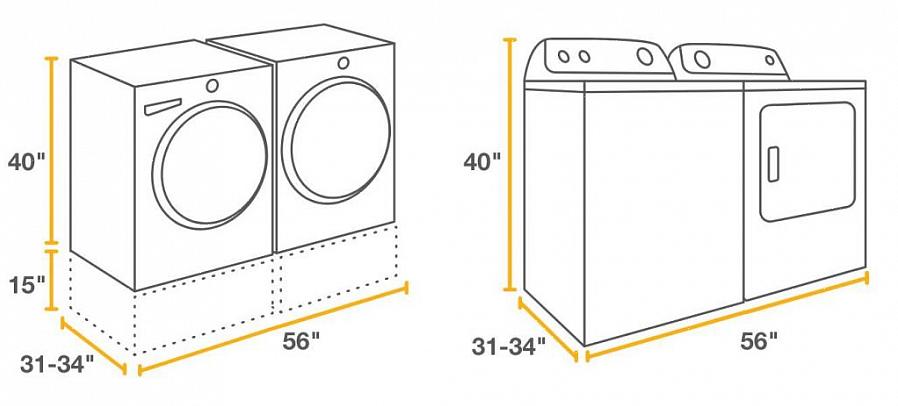 Hoogrenderende wasmachines voor voorlader kunnen variëren van 4,0 kubieke voet tot een extra grote