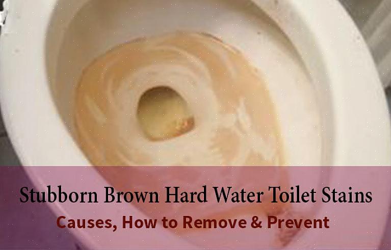 Gebruik Borax-pasta voor echt hardnekkige vlekken op het toilet door hard water