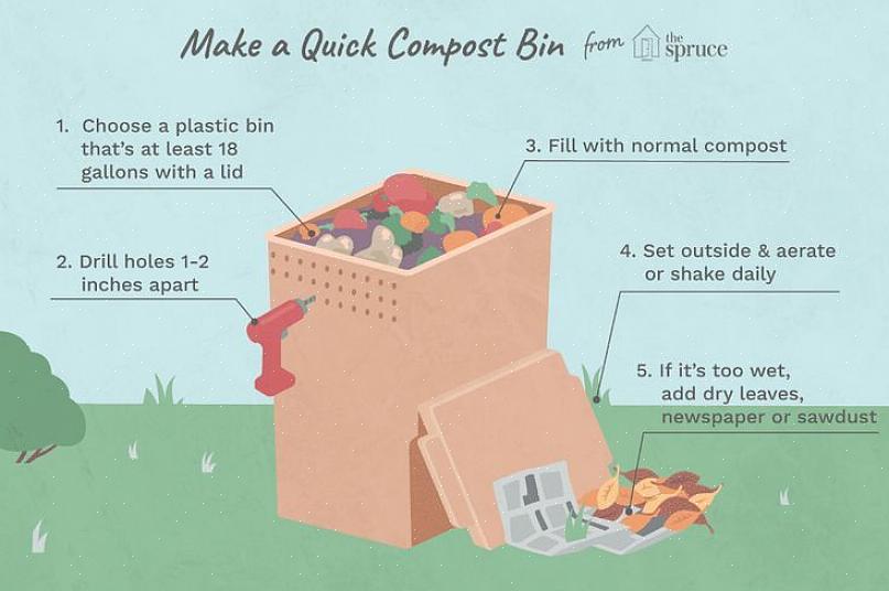 Overweeg dan om een compostbak te maken van een plastic opslagcontainer
