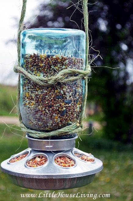 Een kolibrie-feeder voor babyvoeding schoonmaken