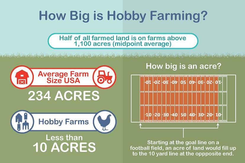 Hobbylandbouw betekent dat u niet probeert een klein boerenbedrijf te runnen waar uw landbouwproducten