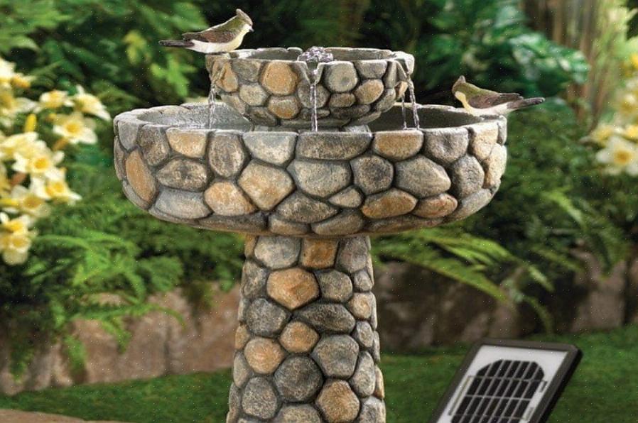 Materialen voor fonteinen voor vogelbadjes variëren enorm
