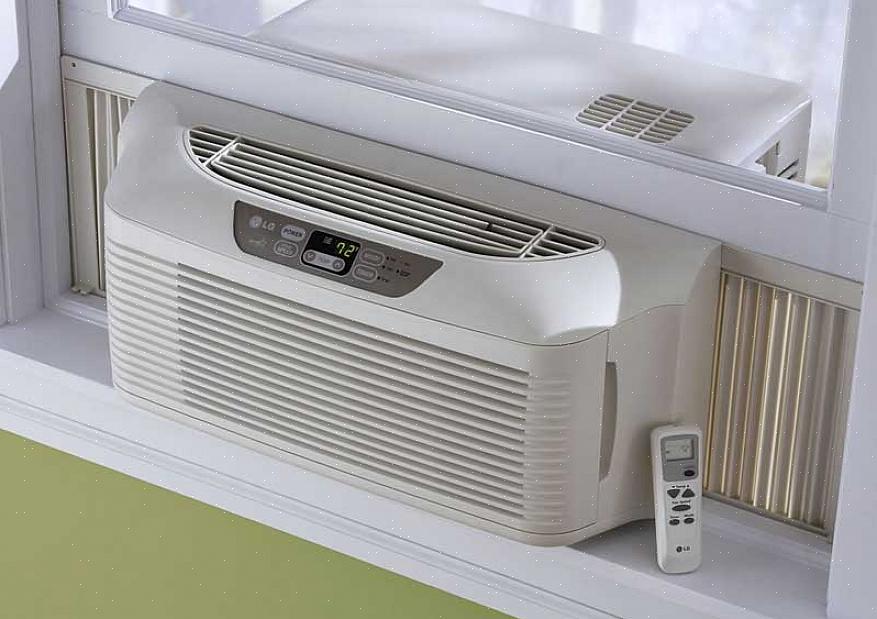 Een ingebouwde aan de muur gemonteerde airconditioner of gewoon een raamairconditioner nodig