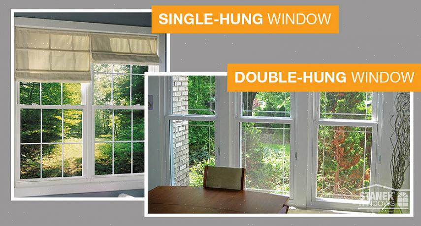 Zowel enkelhangende als dubbelhangende ramen zijn verticaal schuiframen met een boven